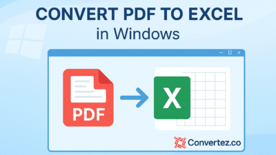 convert PDF to Excel in Windows
