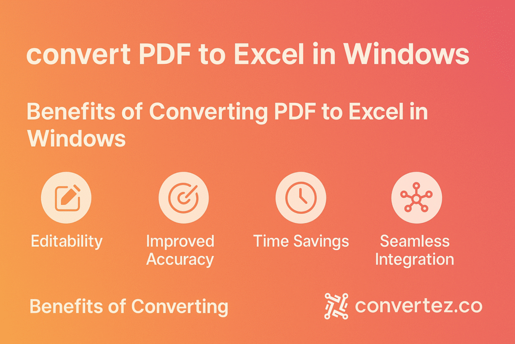 convert PDF to Excel in Windows