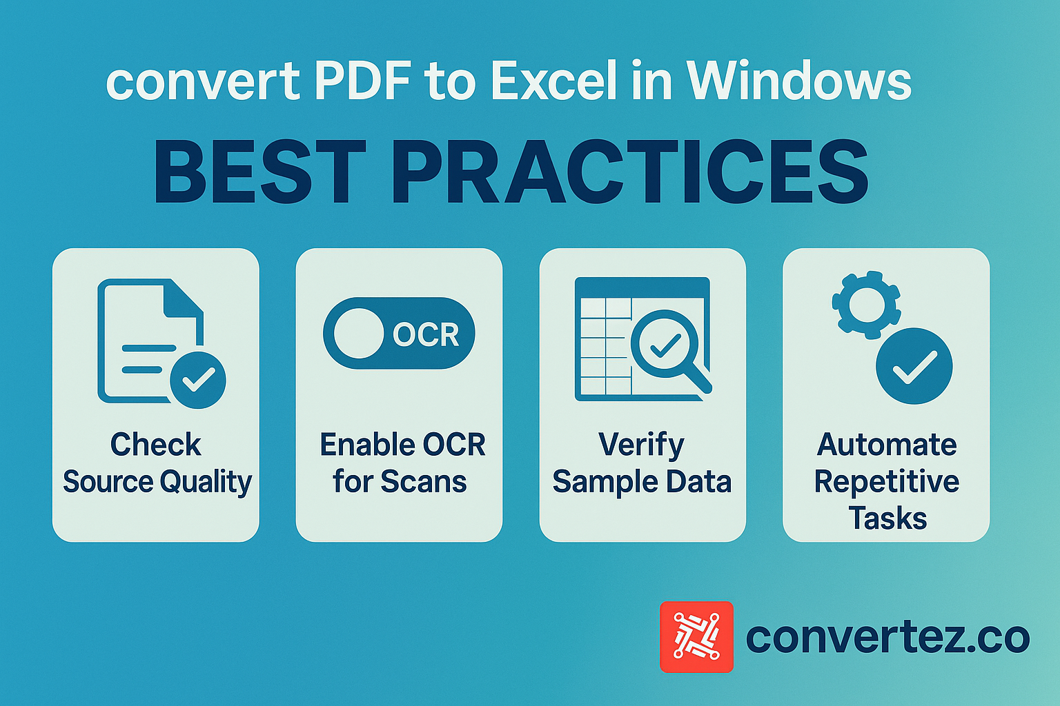 convert PDF to Excel in Windows