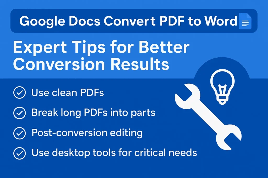 Google Docs convert PDF to Word