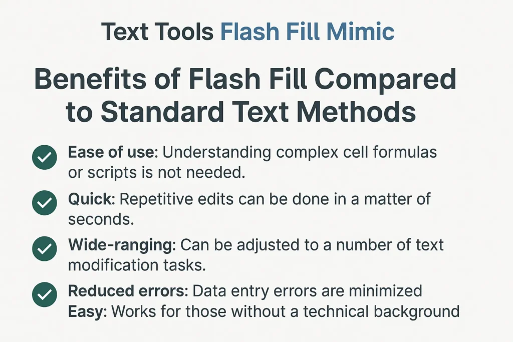 text tools can flash fill mimic