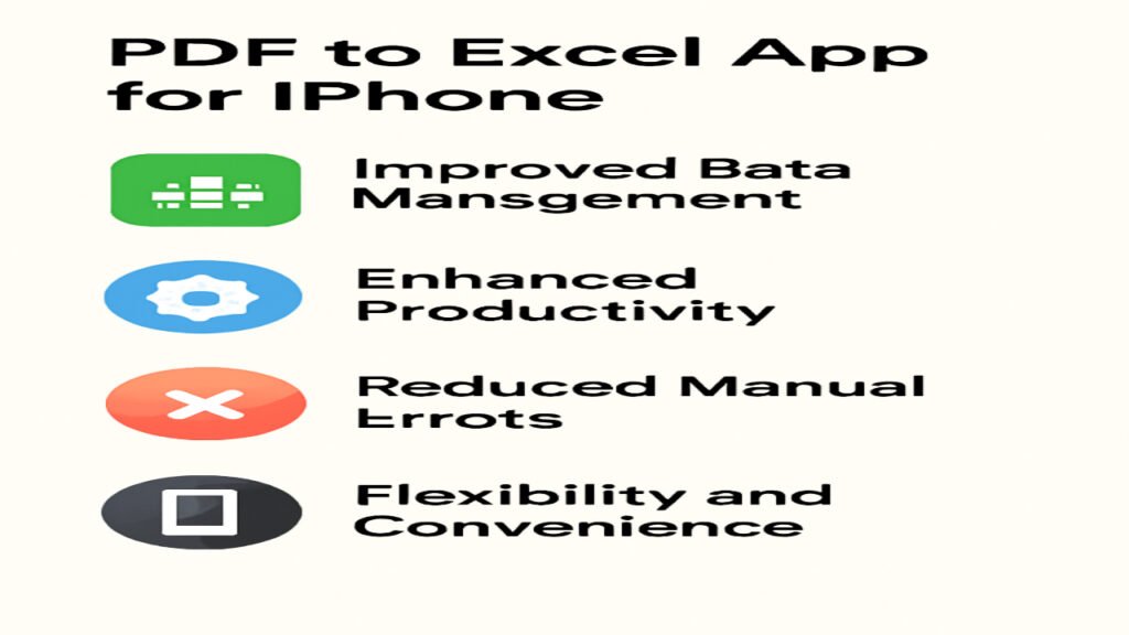 PDF to Excel app for iPhone